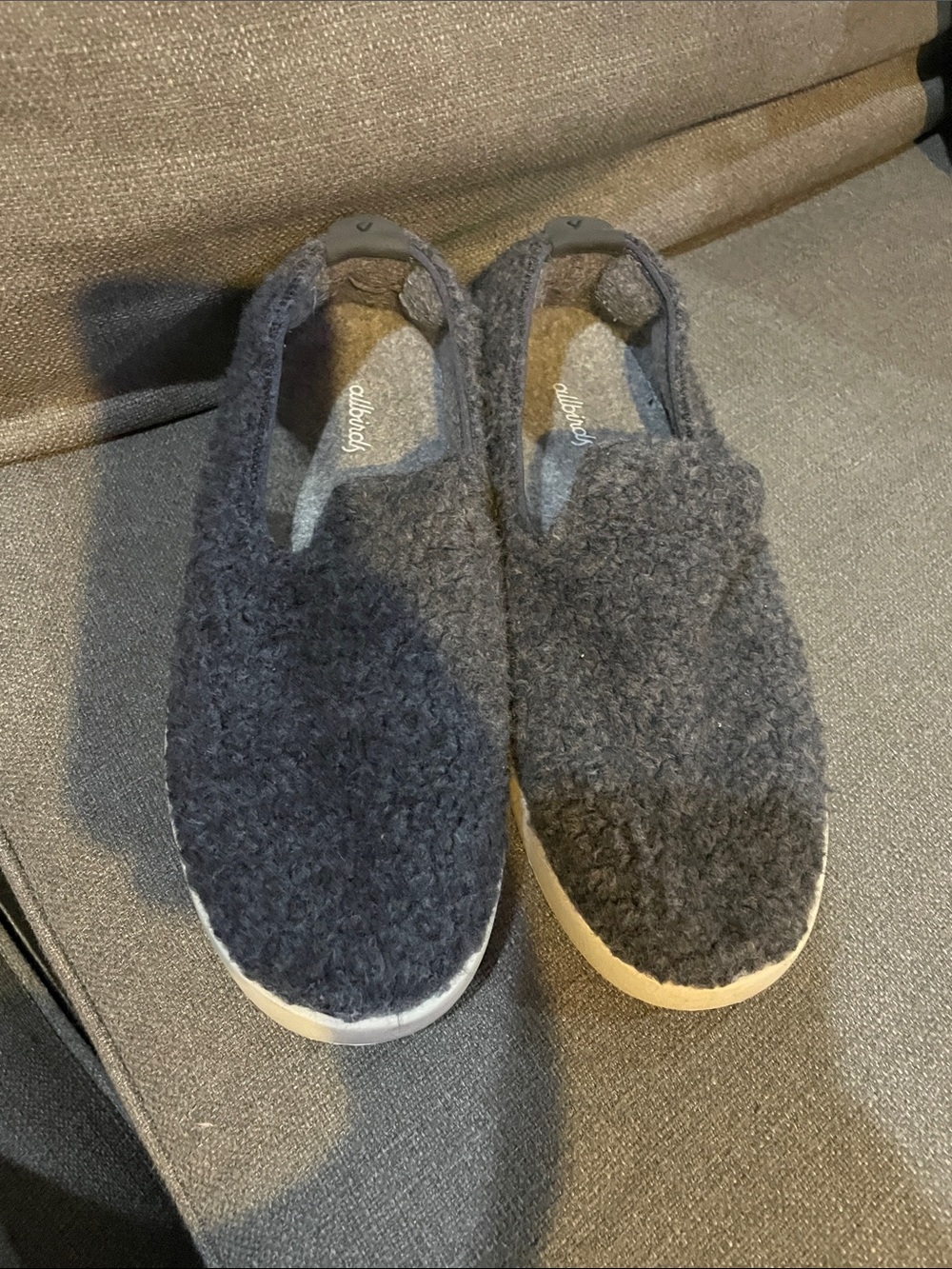 Allbirds Gray Merino Wool Sherpa Slip-On Sneakers